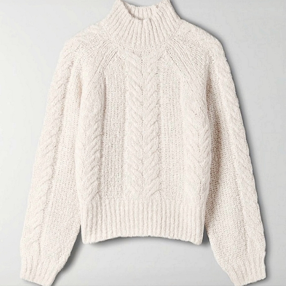 NWOT Aritzia Sunday Best Melly Cable Knit Sweater - Picture 4 of 17